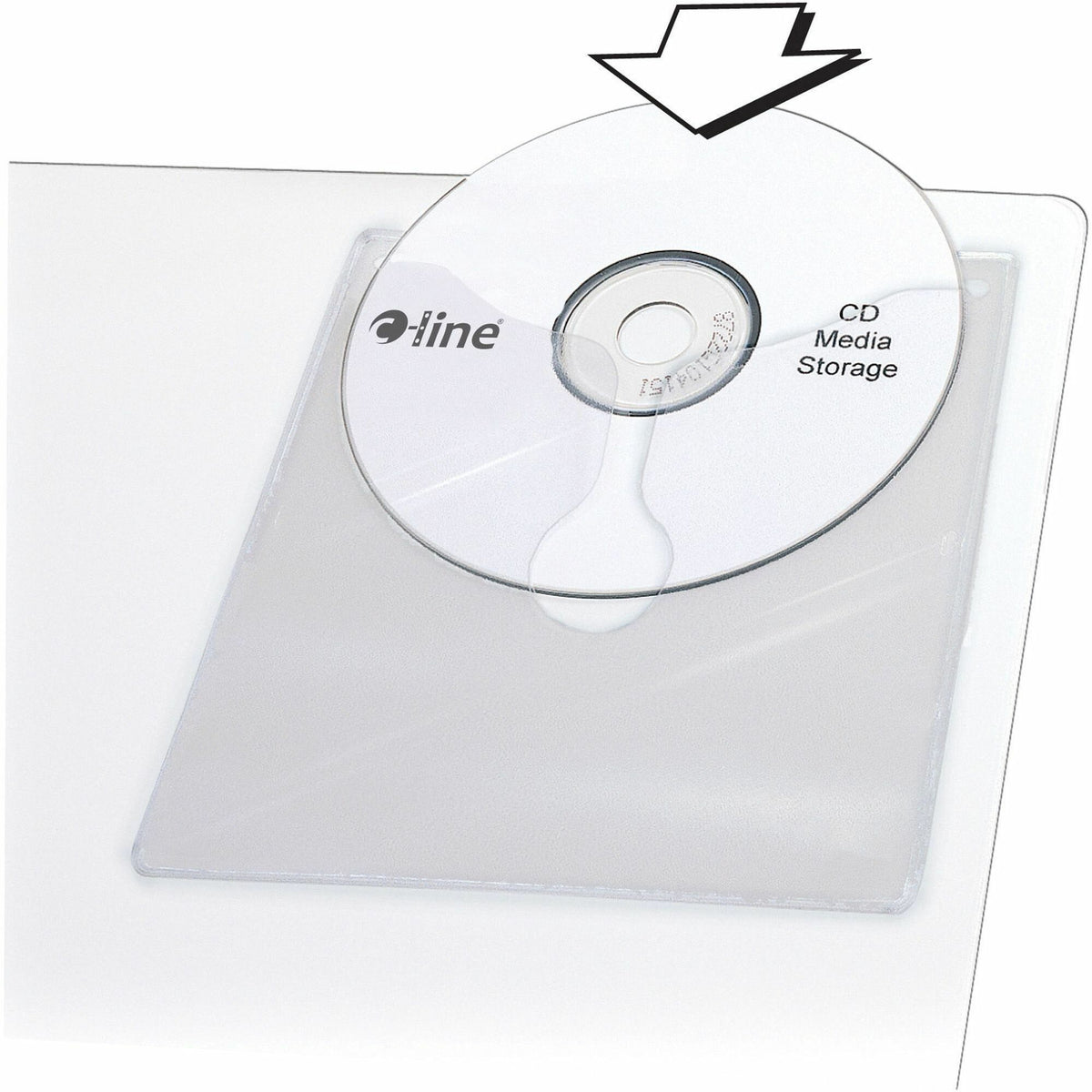 C-Line Self-Adhesive CD/DVD Poly Holders - 1 x CD/DVD Capacity - Clear - Polypropylene - 1 Pack