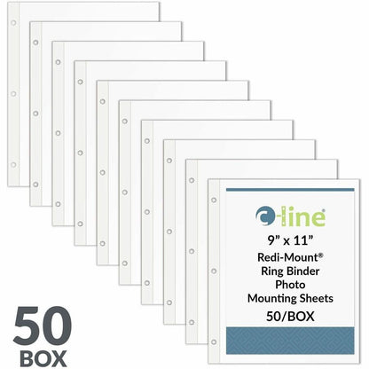 C-Line Redi-Mount Photo Protectors - 9" Width x 11" Length - 3-ring Binding