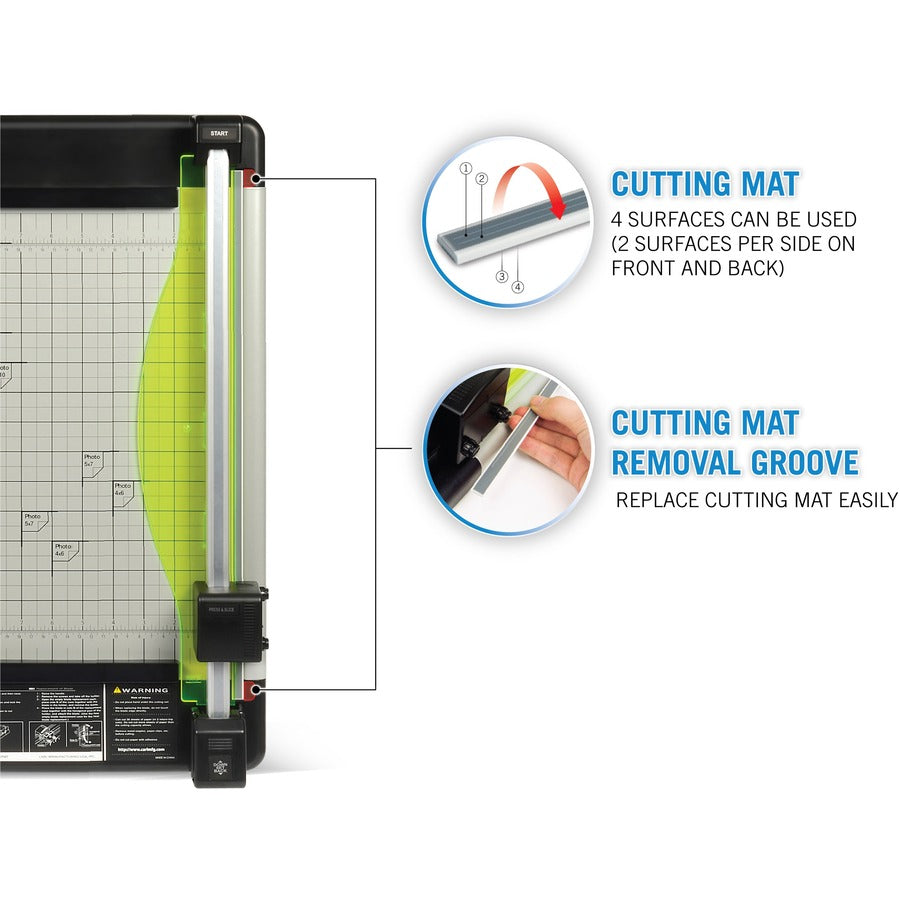 CARL Heavy-Duty 15" Paper Trimmer - 36 Sheet Cutting Capacity - 1 Carbide Blade - 15" Cutting Length - 0.7" Height x 14"