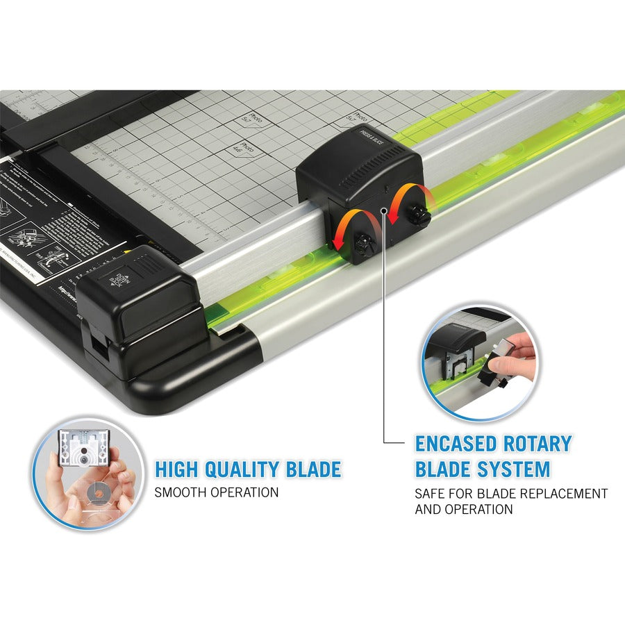 CARL Heavy-Duty 15" Paper Trimmer - 36 Sheet Cutting Capacity - 1 Carbide Blade - 15" Cutting Length - 0.7" Height x 14"