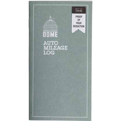 Dome Auto Mileage Log - 32 Sheet(s) - 3.25" x 6.25" Sheet Size - Gray - White Sheet(s) - Gray Print Color - Recycled - 1