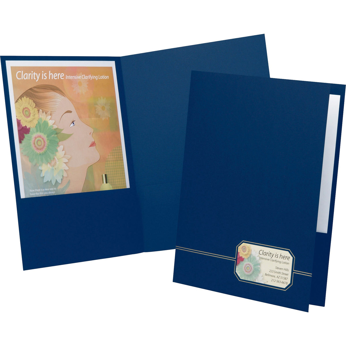 Oxford Executive Letter Recycled Pocket Folder - 1/2" Folder Capacity - 8 1/2" x 11" - 80 Sheets Capacity - 2 Front Pock