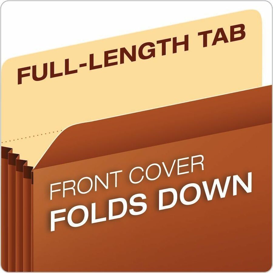 Pendaflex Straight Tab Cut Letter Recycled Expanding File - 8 1/2" x 11" - 350 Sheets Capacity - 1 3/4" Expansion - Top 