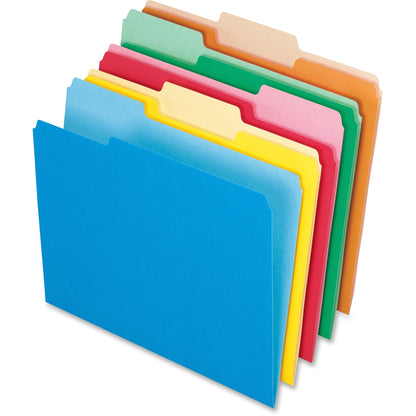 Pendaflex 1/3 Tab Cut Letter Top Tab File Folder - 8 1/2" x 11" - Top Tab Location - Assorted Tab Position - 11 pt. - 1 
