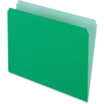 Pendaflex Letter Recycled Top Tab File Folder - 8 1/2" x 11" - 11 pt. - 1 Plys - Light Green - 30% Recycled - 100 / Box