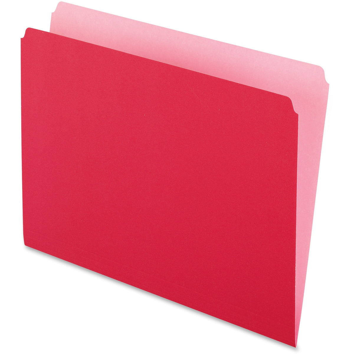 Pendaflex Letter Recycled Top Tab File Folder - 8 1/2" x 11" - 11 pt. - 1 Plys - Red - Tab - 30% Recycled - 100 / Box