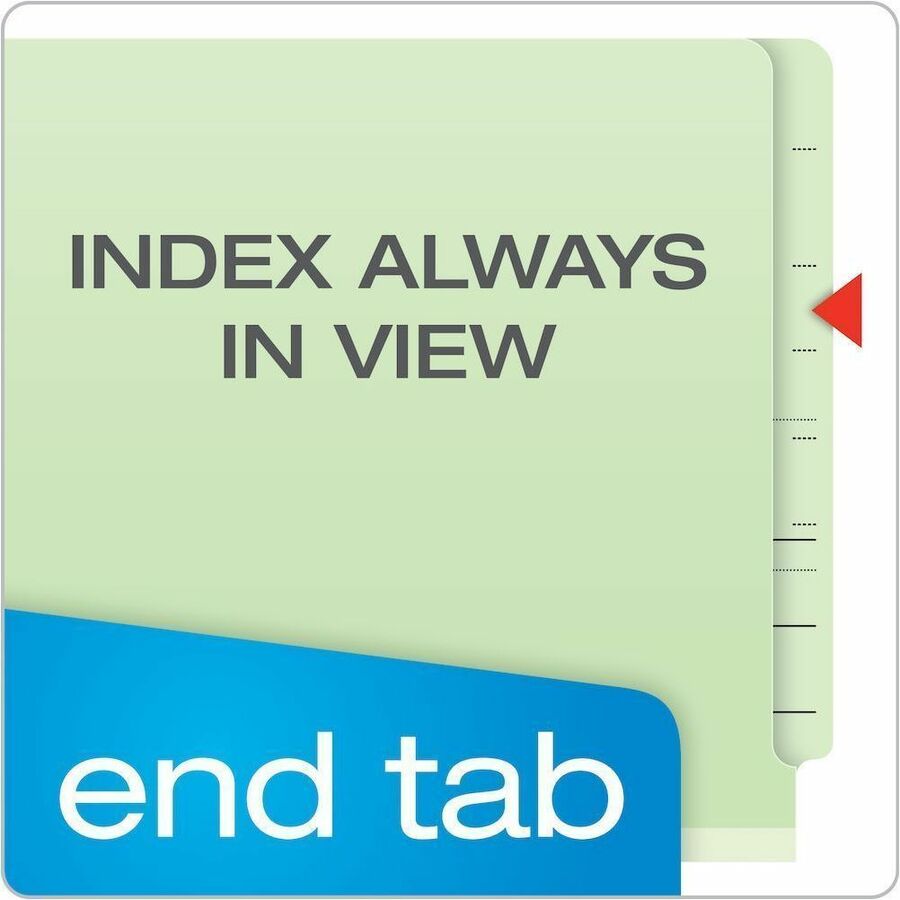 Pendaflex Straight Tab Cut Legal Recycled Classification Folder with Fastener - 8 1/2" x 14" - 400 Sheets Capacity - 2 1