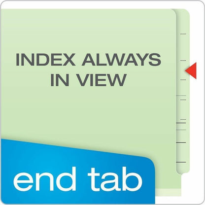 Pendaflex Straight Tab Cut Legal Recycled Classification Folder with Fastener - 8 1/2" x 14" - 400 Sheets Capacity - 2 1