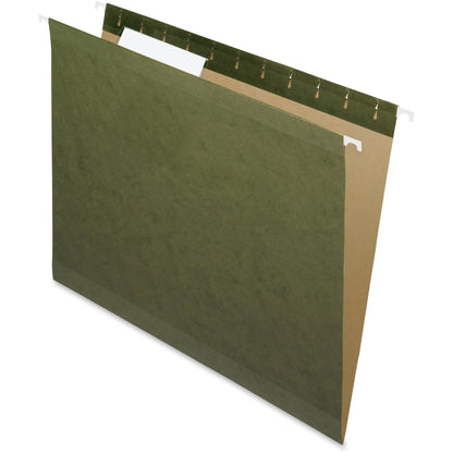 Pendaflex 1/3 Tab Cut Letter Recycled Hanging Folder - 8 1/2" x 11" - Assorted Tab Position - 1 Plys - Standard Green - 