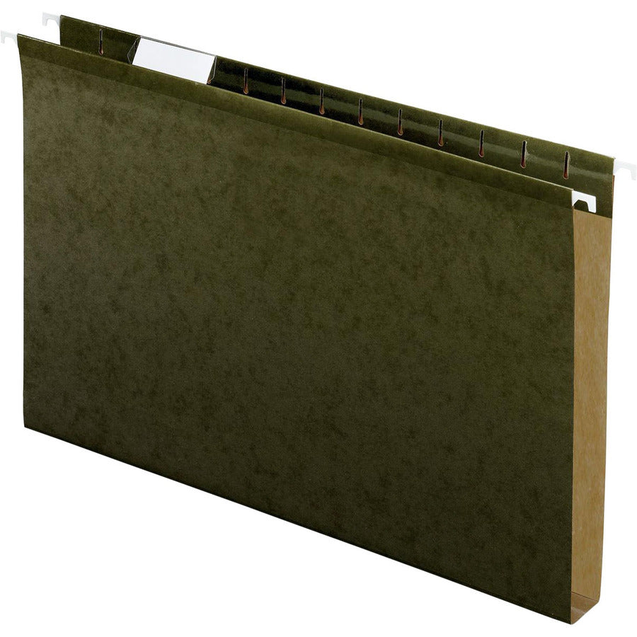 Pendaflex Legal Recycled Hanging Folder - 1" Folder Capacity - 8 1/2" x 14" - 1" Expansion - Pressboard - Standard Green