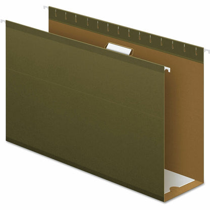 Pendaflex Legal Hanging Folder - 4" Folder Capacity - 8 1/2" x 14" - 4" Expansion - Standard Green - 25 / Box