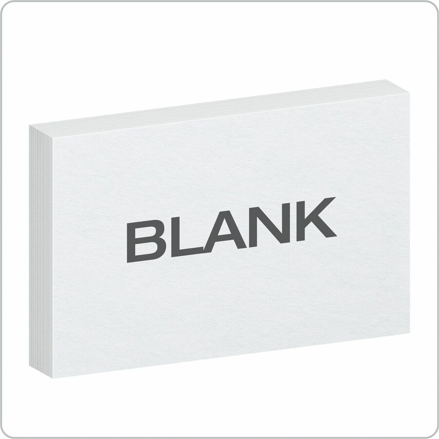 Oxford Blank Index Cards, 5" x 8" , White, 100 Per Pack - 5" x 8" - 72 lb Basis Weight - Sustainable Forestry Initiative