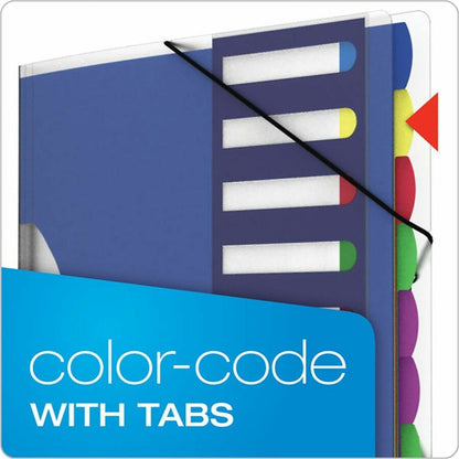 Pendaflex Translucent Poly Project Sorter - 10 x Divider(s) - 10 Tab(s) - 8.5" Divider Width x 11" Divider Length - Lett
