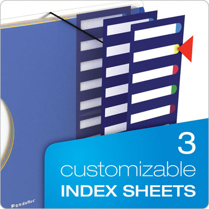Pendaflex Translucent Poly Project Sorter - 10 x Divider(s) - 10 Tab(s) - 8.5" Divider Width x 11" Divider Length - Lett