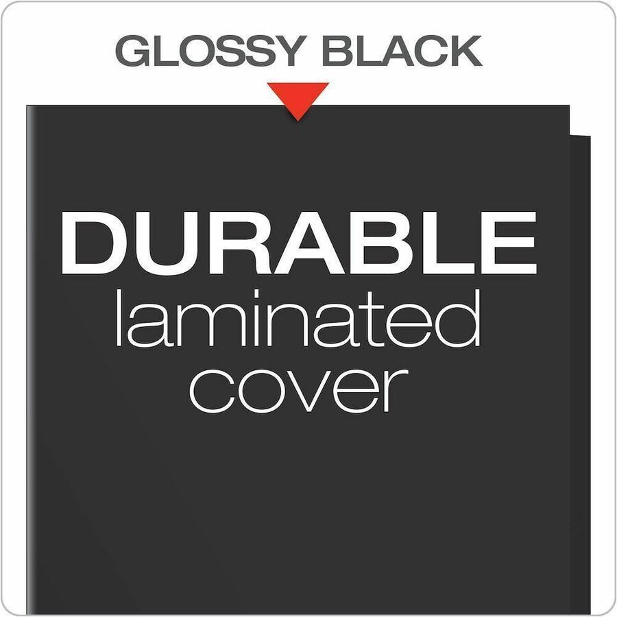 Oxford Showfolio Letter Pocket Folder - 8 1/2" x 11" - 100 Sheets Capacity - 2 Internal Pocket - Black - 25 / Box