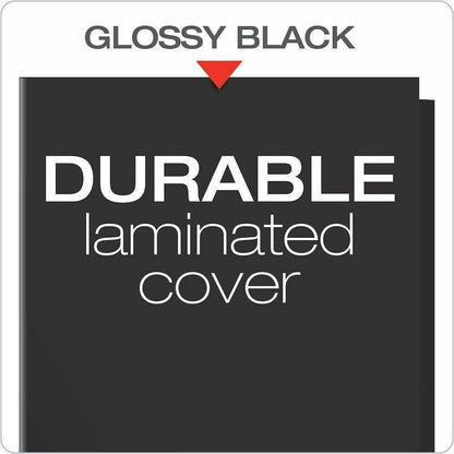 Oxford Showfolio Letter Pocket Folder - 8 1/2" x 11" - 100 Sheets Capacity - 2 Internal Pocket - Black - 25 / Box