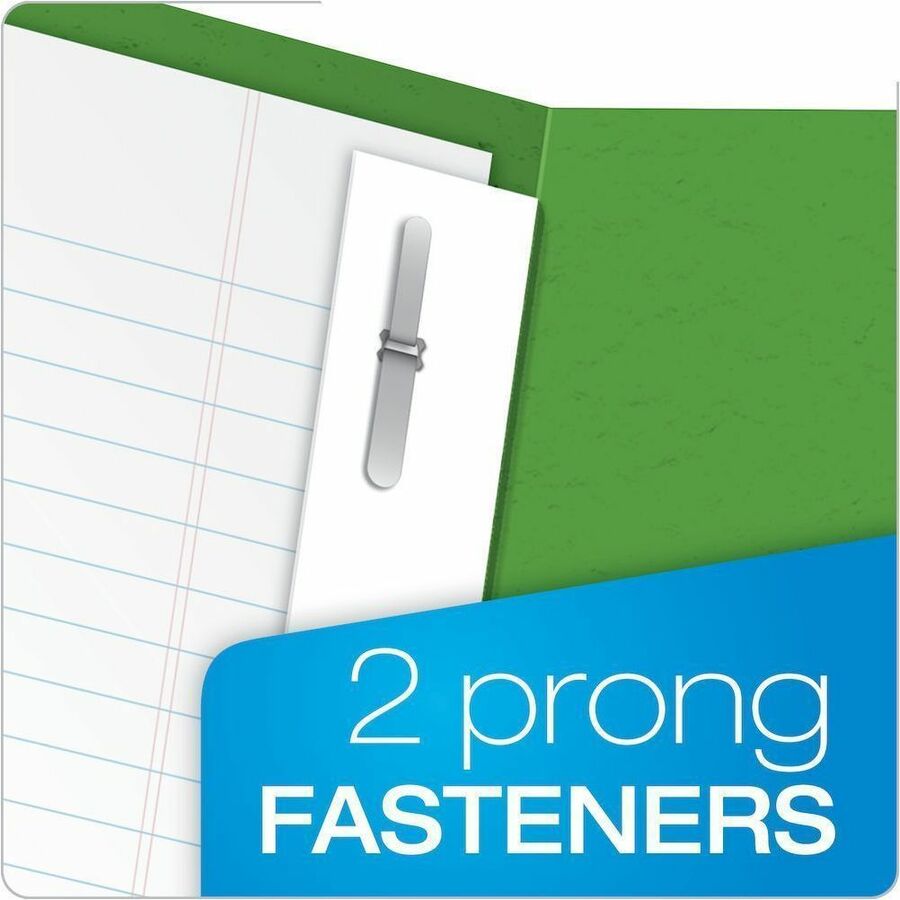Oxford Letter Recycled Pocket Folder with Fastener - 8 1/2" x 11" - 135 Sheets Capacity - 3 x Prong Fastener - 1/2" for 
