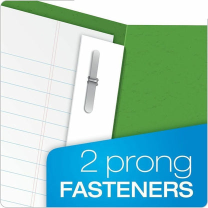 Oxford Letter Recycled Pocket Folder with Fastener - 8 1/2" x 11" - 135 Sheets Capacity - 3 x Prong Fastener - 1/2" for 