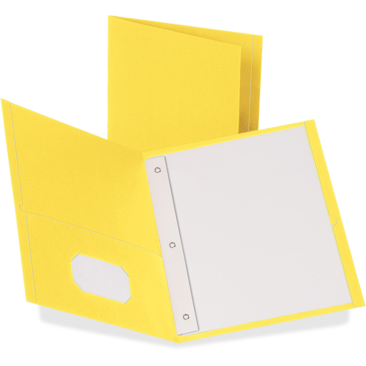 Oxford Letter Recycled Pocket Folder - 8 1/2" x 11" - 3 Fastener - 1/2" for Folder - 2 Inside Front & Back Pocket - Leat