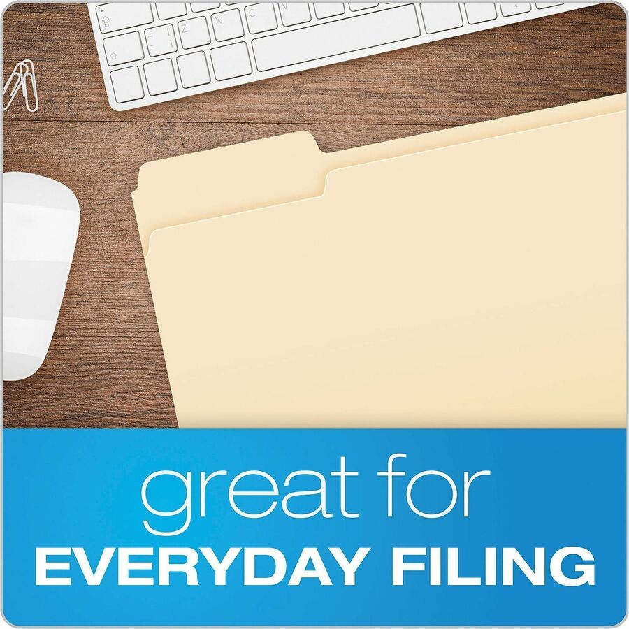 Pendaflex Essentials 1/3 Tab Cut Letter Top Tab File Folder - 8 1/2" x 11" - 3/4" Expansion - 11 pt. - 1 Plys - Manila P
