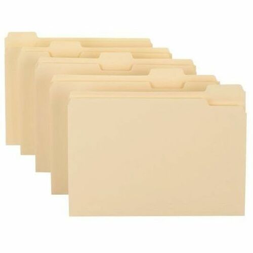 Pendaflex Essentials 1/5 Tab Cut Letter Recycled Top Tab File Folder - 8 1/2" x 11" - 3/4" Expansion - Top Tab Location 