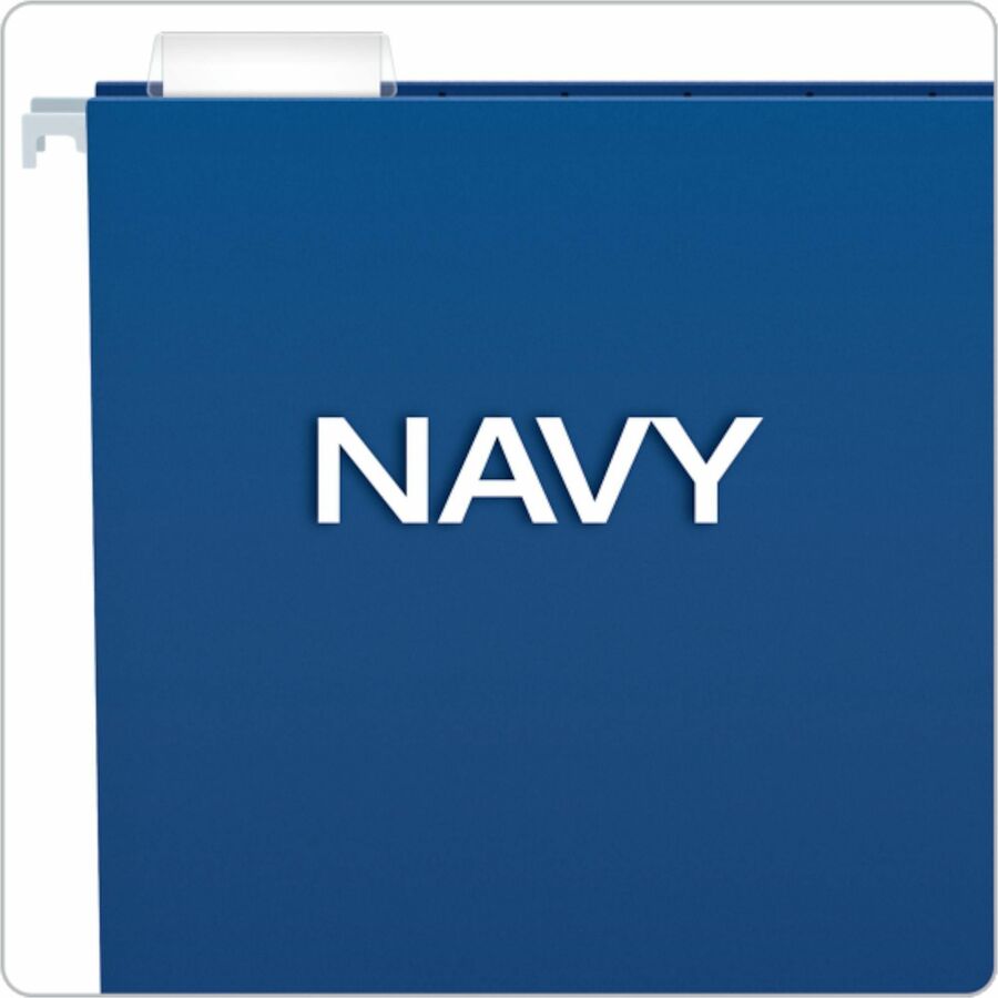 Pendaflex Essentials 1/5 Tab Cut Letter Hanging Folder - 8 1/2" x 11" - Navy Blue - 0% Recycled - 25 / Box