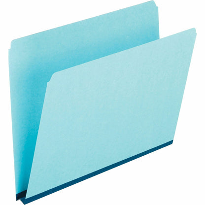 Pendaflex Letter Recycled Top Tab File Folder - 8 1/2" x 11" - 1" Expansion - 25 pt. - Tyvek, Pressboard - Blue - Reinfo