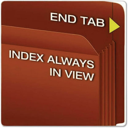 Pendaflex Straight Tab Cut Legal File Pocket - 8 1/2" x 14" - 1050 Sheets Capacity - 5 1/4" Expansion - End Tab Location