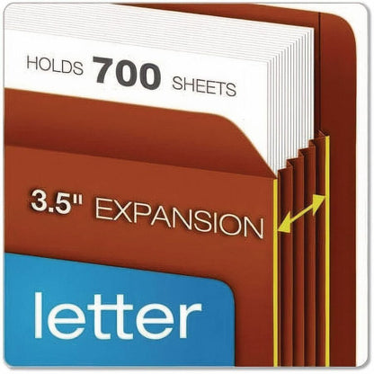 Pendaflex Straight Tab Cut Legal File Pocket - 8 1/2" x 14" - 1050 Sheets Capacity - 5 1/4" Expansion - End Tab Location
