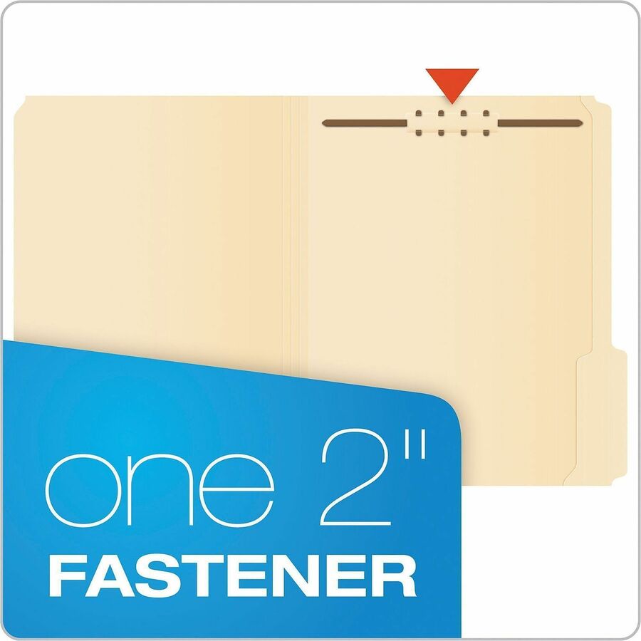 Pendaflex 1/3 Tab Cut Letter Top Tab File Folder - 8 1/2" x 11" - 1 Fastener - 2" for Folder - Top Tab Location - Assort