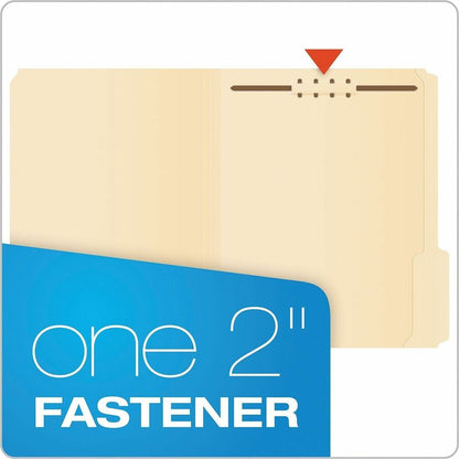 Pendaflex 1/3 Tab Cut Letter Top Tab File Folder - 8 1/2" x 11" - 1 Fastener - 2" for Folder - Top Tab Location - Assort