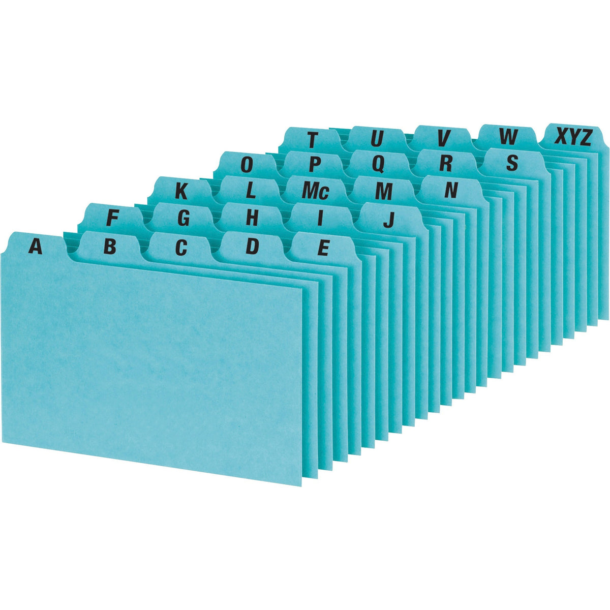 Oxford A-Z Tabs Index Card Guides - Printed Tab(s) - Character - A-Z - 9" Divider Width x 6" Divider Length - Blue Press