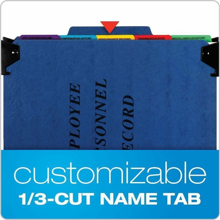 Pendaflex 1/5 Tab Cut Letter Recycled Hanging Folder - 8 1/2" x 11" - 400 Sheets Capacity - 2" Expansion - 1" for Folder