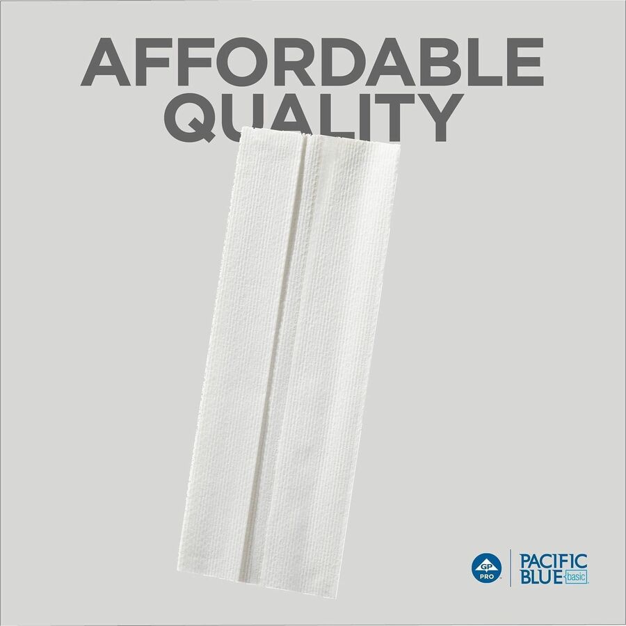 Pacific Blue Basic C-Fold Paper Towels - 10.10" Width x 12.70" Length - White - 240/Pack - 10 / Carton