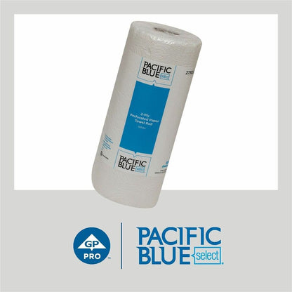 Pacific Blue Select Perforated Paper Towel Roll - 2 Ply - 8.80" Width x 11" Length - 85 Sheets/Roll - White - 1 Roll