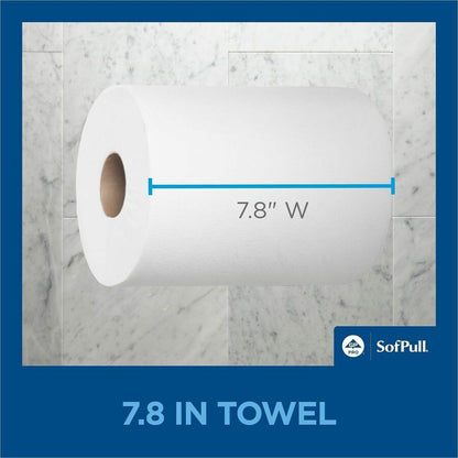 SofPull Centerpull Regular Capacity Paper Towels - 1 Ply - 15" Width x 7.80" Length - 320 Sheets/Roll - White - 6 / Cart