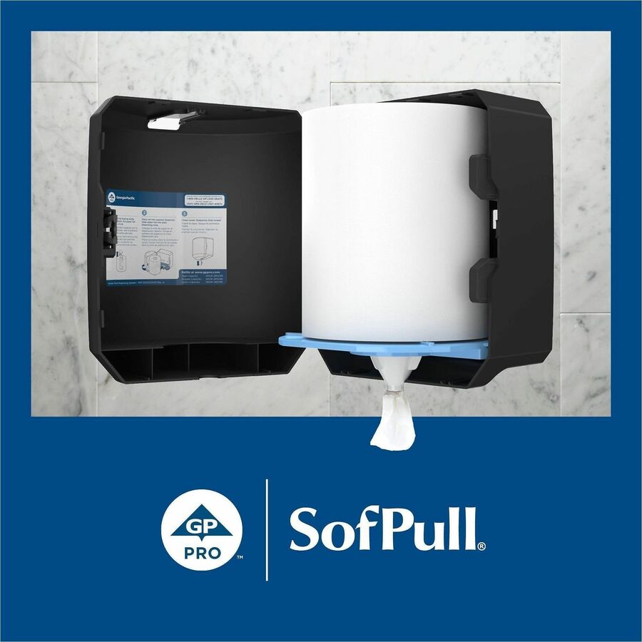 SofPull Centerpull Regular Capacity Paper Towels - 1 Ply - 15" Width x 7.80" Length - 320 Sheets/Roll - White - 6 / Cart