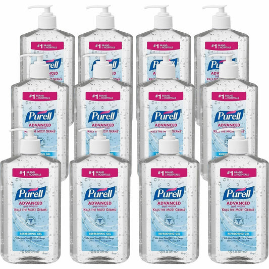 PURELL® Advanced Hand Sanitizer - Clean Scent - 20 fl oz - Pump Bottle Dispenser - Hand, Skin - Moisturizing - Clear - 1