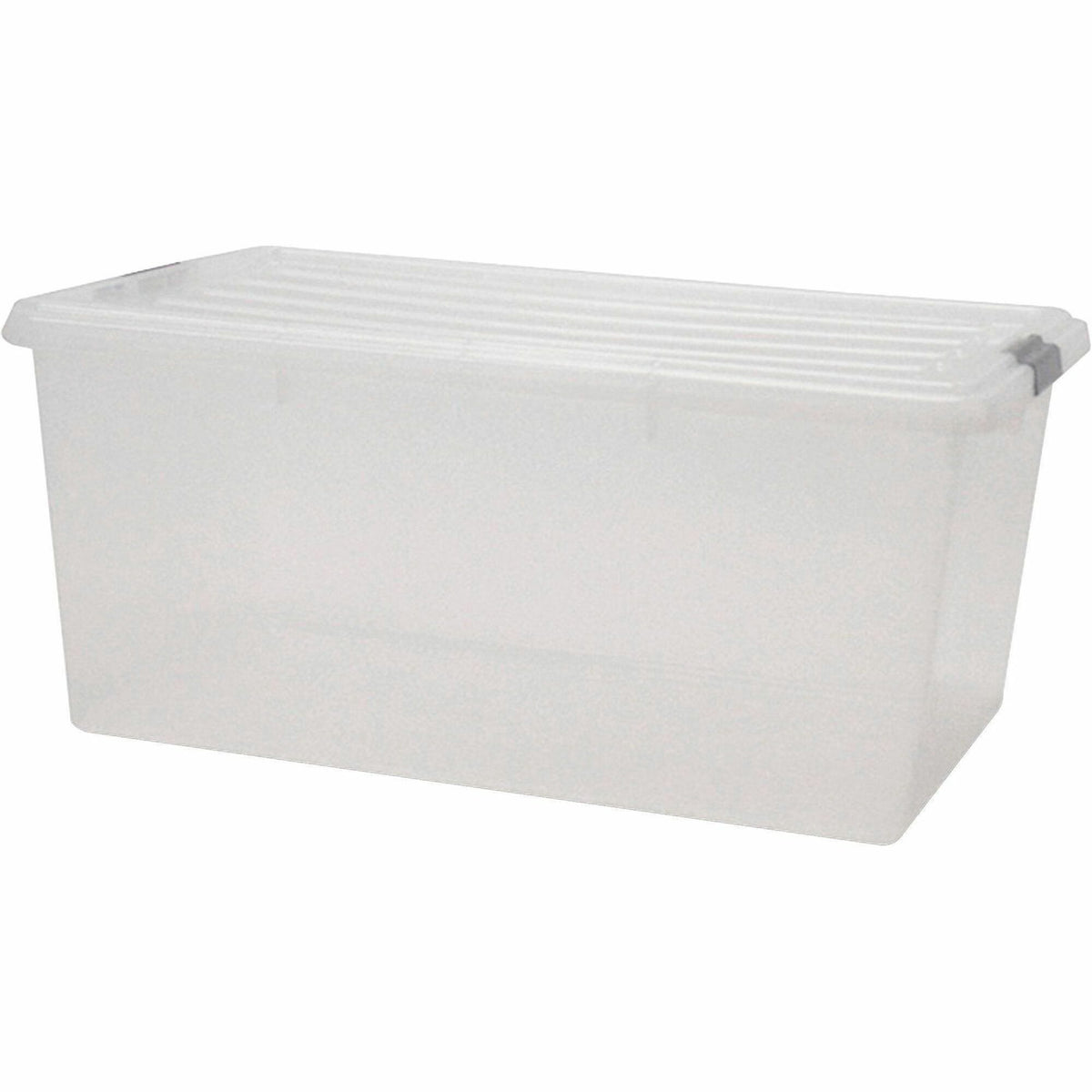 IRIS Clear Storage Boxes with Lids - External Dimensions: 17.5" Width x 26.1" Depth x 11.9" Height - 17 gal - Stackable 