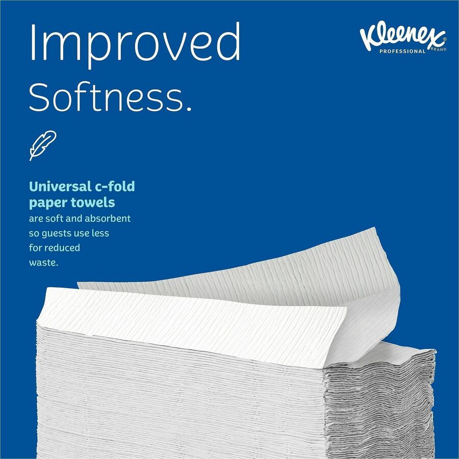 Kleenex C-Fold Towels - 10.13" Width x 13.25" Length - White - 150/Pack - 1 Carton