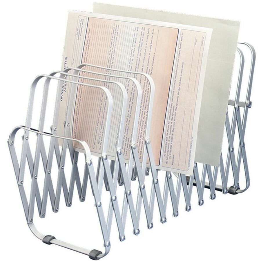 LEE Flexible Expandable Collator/Sorter/File - 24 - 7" Height x 11" Width x 10.50" Depth - Desktop - 0% Recycled - Silve