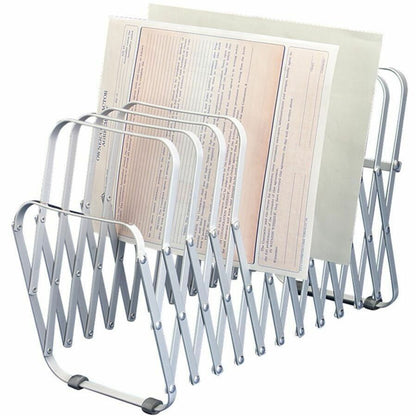 LEE Flexible Expandable Collator/Sorter/File - 24 - 7" Height x 11" Width x 10.50" Depth - Desktop - 0% Recycled - Silve