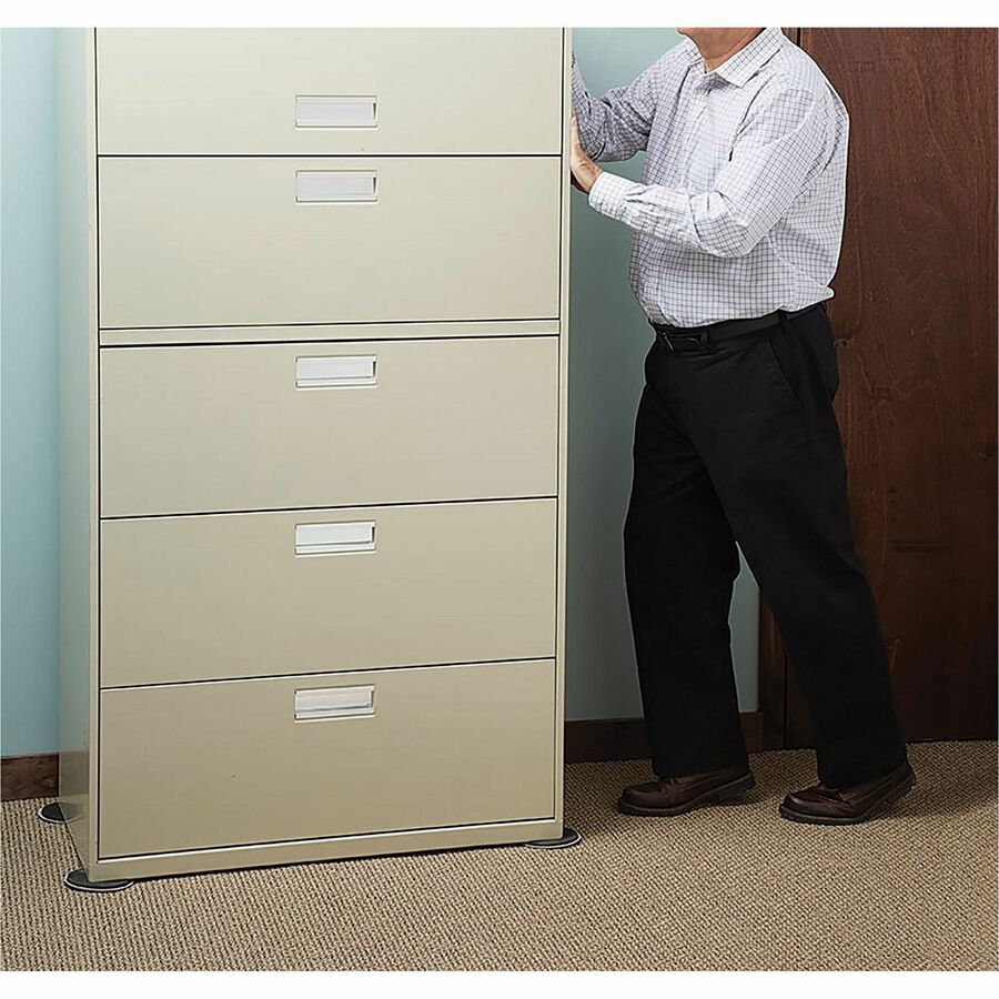 Mighty Mighty Movers Movers Furniture Sliders, Reusable - 375 mil Thickness x 5" Diameter - Polymer Plastic, Foam - Beig
