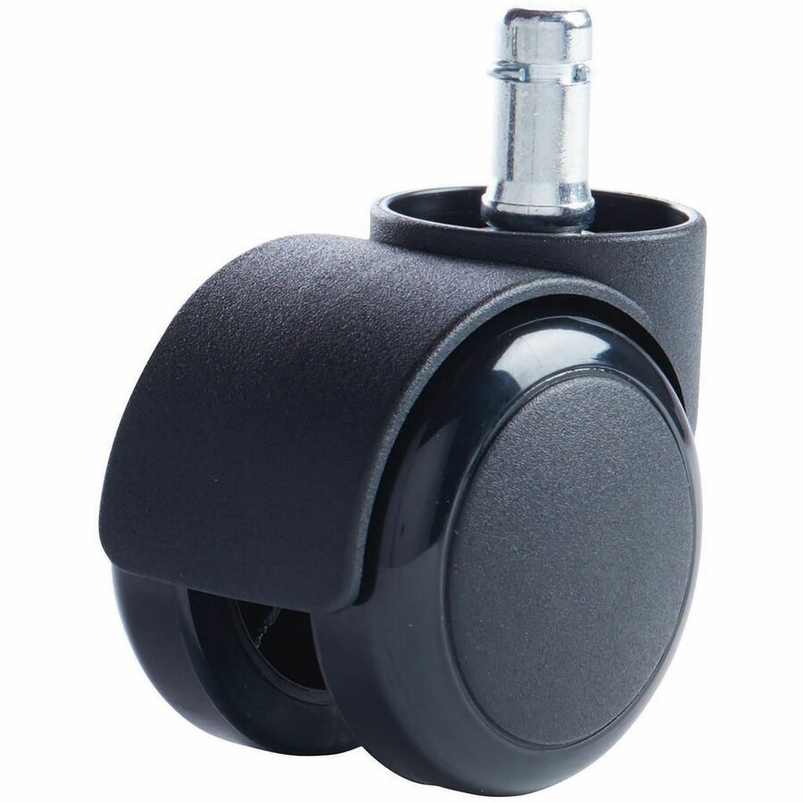 Master Caster Futura Chair Mat Casters - 2.18" Diameter - 120 lb Load Capacity - Polyurethane - Matte Black - 5 / Set