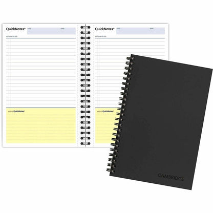 Mead QuickNotes 1 - Subject Business Notebook - Jr.Legal - 80 Sheets - Wire Bound - 20 lb Basis Weight - Jr.Legal - 5" x