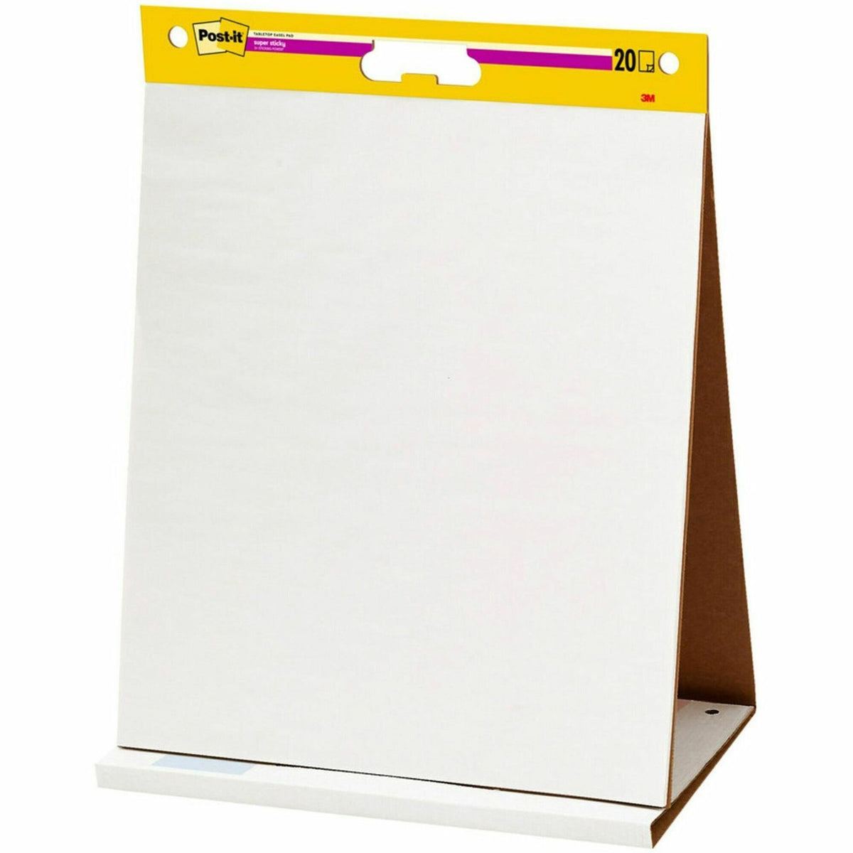 Post-it® Tabletop Easel Pads - 20 Sheets - Plain - Stapled - 18.50 lb Basis Weight - 20" x 23" Sheet Size - White Paper 