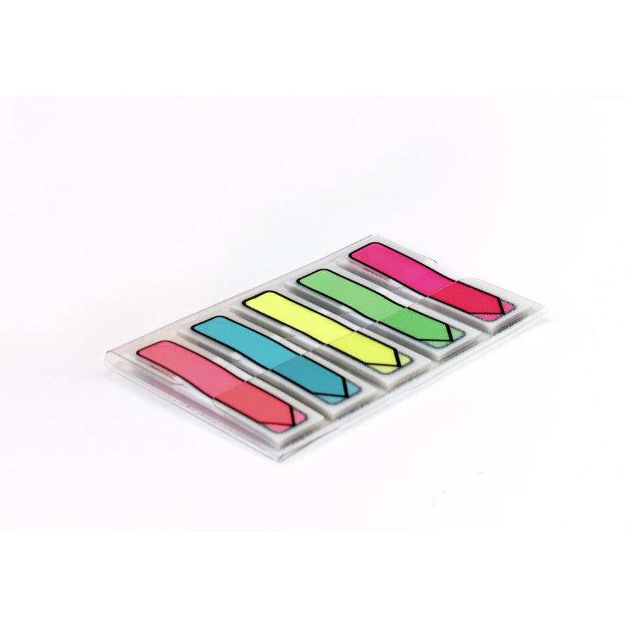 Post-it® Arrow Flags in On-the-Go Dispenser - Bright Colors - 20 x Blue, 20 x Green, 20 x Pink, 20 x Purple, 20 x Yellow