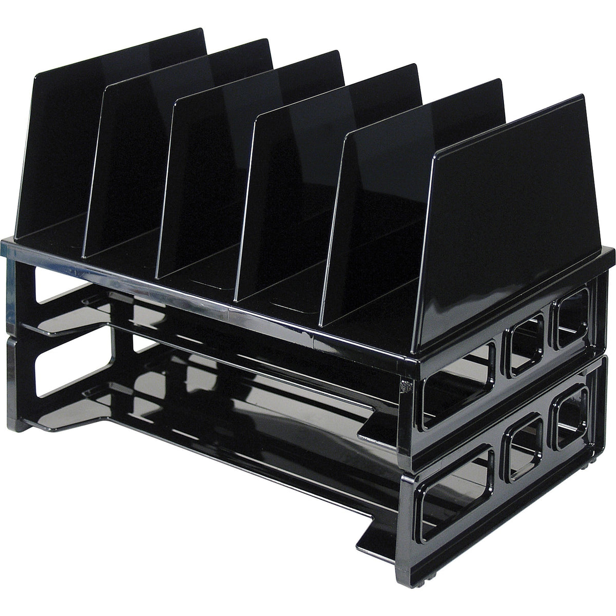 Officemate Sorter with Letter Trays - 5 Compartment(s) - 10.25" Height x 13.50" Width x 9.12" Depth - Desktop - Stackabl