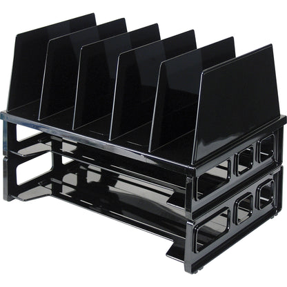 Officemate Sorter with Letter Trays - 5 Compartment(s) - 10.25" Height x 13.50" Width x 9.12" Depth - Desktop - Stackabl