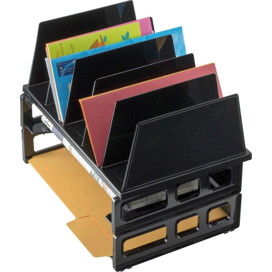 Officemate Sorter with Letter Trays - 5 Compartment(s) - 10.25" Height x 13.50" Width x 9.12" Depth - Desktop - Stackabl